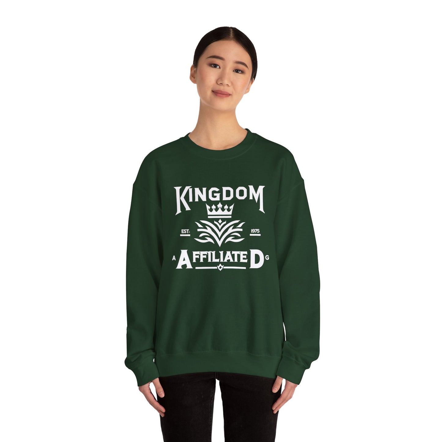 Kingdom Affiliate Crewneck Sweatshirt, Cozy Unisex Sweatshirt for Everyday Wear, Gift for Friends, Casual Style, Perfect for Fall