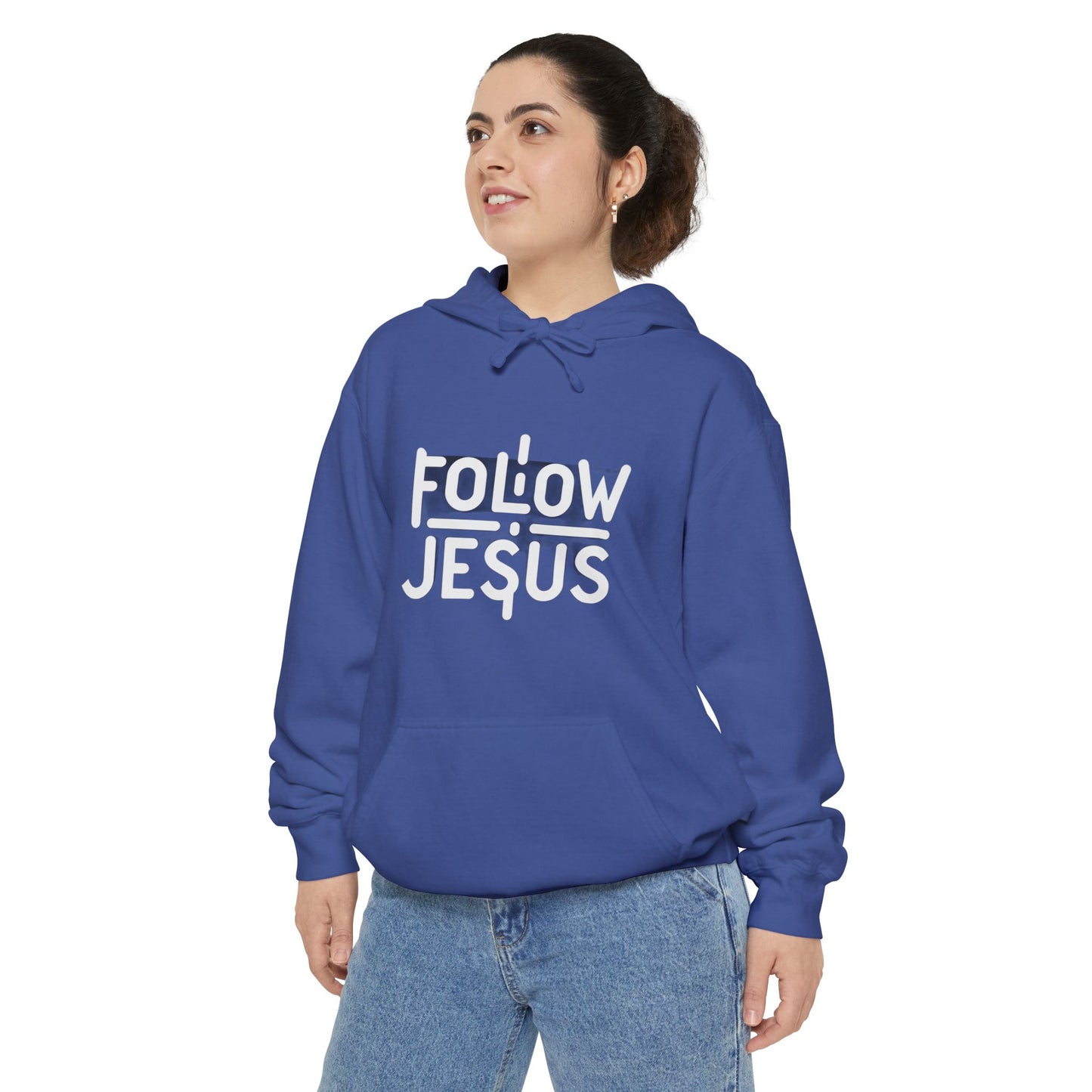 Follow Jesus - Unisex Garment-Dyed Hoodie
