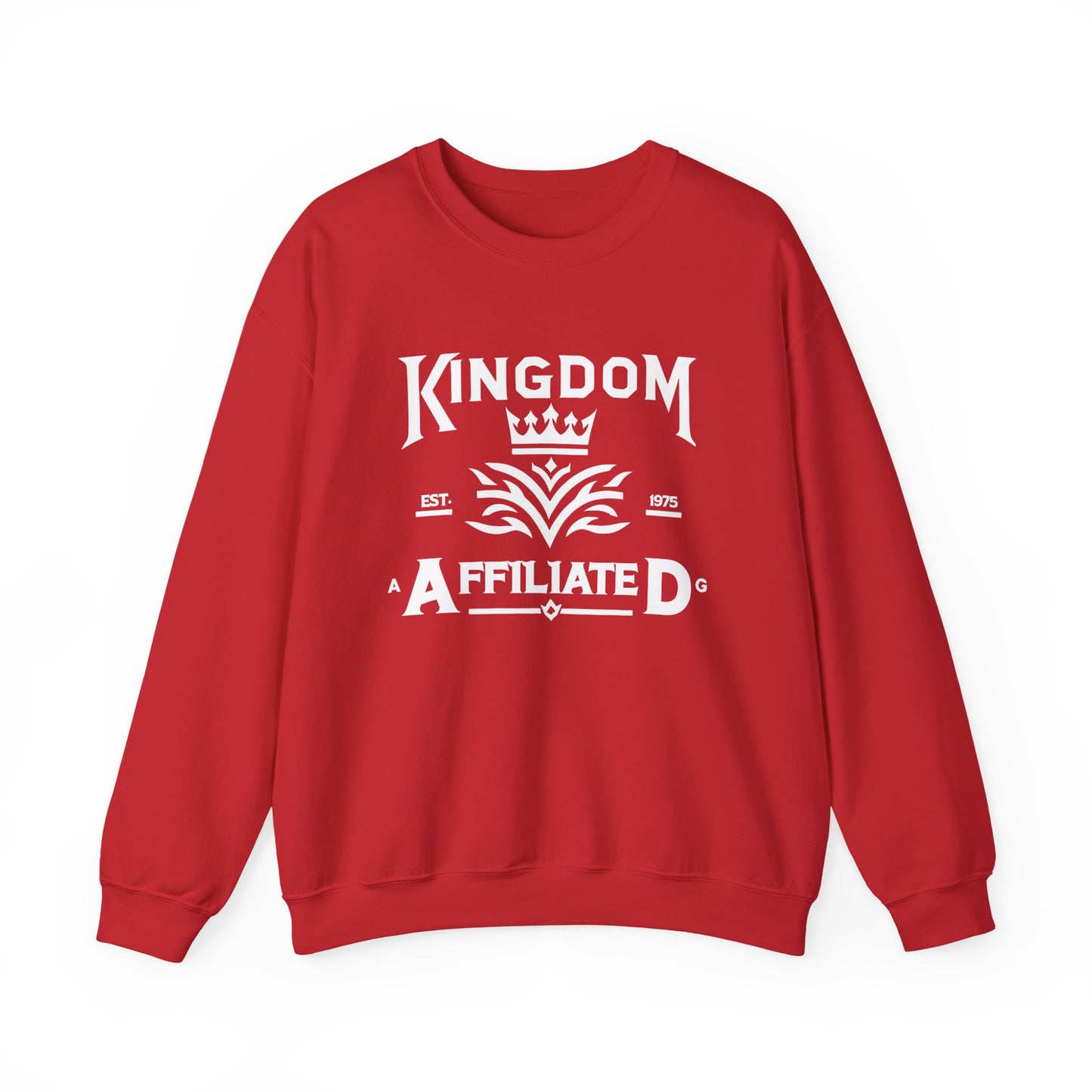 Kingdom Affiliate Crewneck Sweatshirt, Cozy Unisex Sweatshirt for Everyday Wear, Gift for Friends, Casual Style, Perfect for Fall