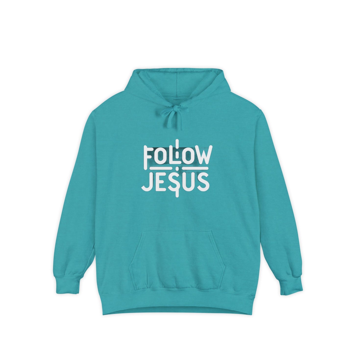Follow Jesus - Unisex Garment-Dyed Hoodie