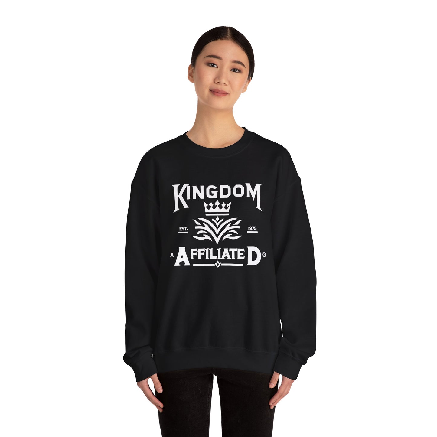 Kingdom Affiliate Crewneck Sweatshirt, Cozy Unisex Sweatshirt for Everyday Wear, Gift for Friends, Casual Style, Perfect for Fall